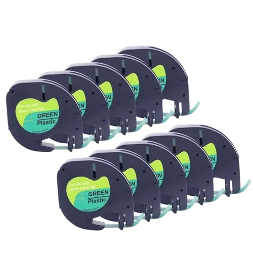 CUAWBAPF 10 Pack 12mm Labelbandkapitibel mit 91330 und 91331 Kompatibel mit LT-100H LT-100T-Etikettdruckerhersteller(10pcs Green) von CUAWBAPF