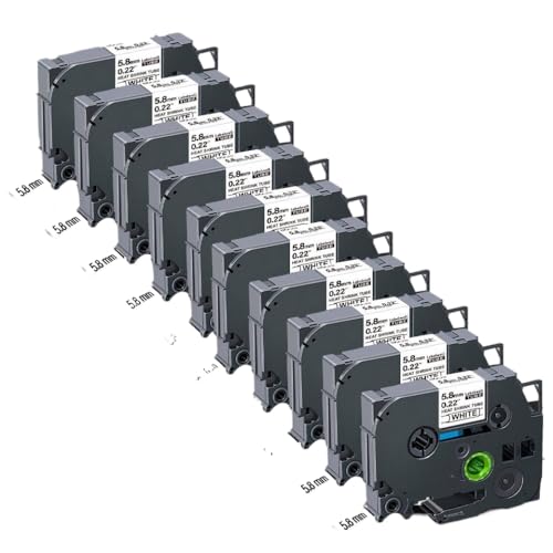 CUAWBAPF 10 Pack -Wärme Schrumpfschläuche kompatibel mit HSE231 HSE211 HSE221 HSE241 251 611 621 631 Kompatibel mit Etikettiermacher(10PK Hse-211) von CUAWBAPF
