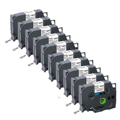 CUAWBAPF 10 Pack -Wärme Schrumpfschläuche kompatibel mit HSE231 HSE211 HSE221 HSE241 251 611 621 631 Kompatibel mit Etikettiermacher(10PK Hse-221) von CUAWBAPF