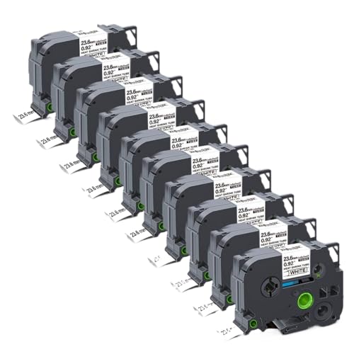 CUAWBAPF 10 Pack -Wärme Schrumpfschläuche kompatibel mit HSE231 HSE211 HSE221 HSE241 251 611 621 631 Kompatibel mit Etikettiermacher(10PK Hse-251) von CUAWBAPF