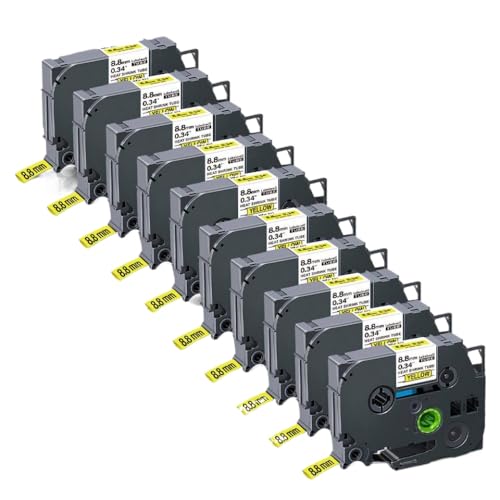 CUAWBAPF 10 Pack -Wärme Schrumpfschläuche kompatibel mit HSE231 HSE211 HSE221 HSE241 251 611 621 631 Kompatibel mit Etikettiermacher(10PK Hse-621) von CUAWBAPF