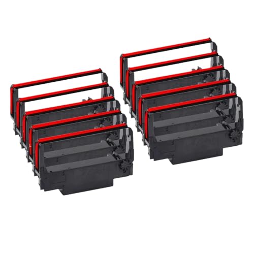 CUAWBAPF 10 bis 20 Pack kompatible Tintenbänder Kompatibel mit ERC30 ERC34 ERC38 Kompatibel mit TMU220PD U230 U210A TMU370 U300C M188B M188D -Drucker(Red Black-10pcs) von CUAWBAPF