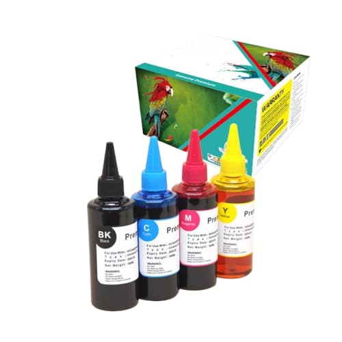 CUAWBAPF 100 ml Ink Nachfüllkit kompatibel mit verschiedenen Tintenstrahldruckern einschließlich(1set 100ml 4pcs) von CUAWBAPF