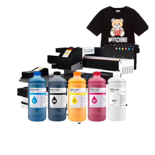 CUAWBAPF 1000 ml DTG Textiltinte kompatibel mit F2000 F2100 L1800 I3200 R1900 R2000 R3000 DX6 DX5 DX7 DX8 Drucker(C) von CUAWBAPF