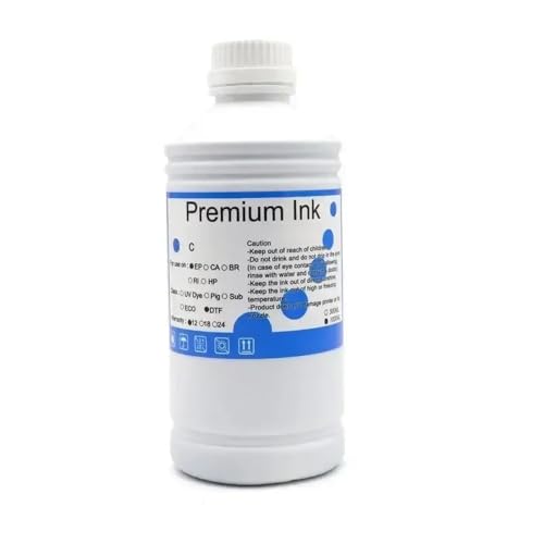 CUAWBAPF 1000 ml DTG -Tinte Kompatibel mit kompatible Modelle, einschließlich XP15000 R2400 R3000 R3880 R1800 R1900 R2000 R2880 P800 P807 P808 P640 Farb Textiltinte(Blue 1000ml) von CUAWBAPF