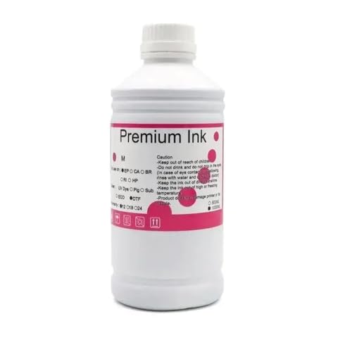 CUAWBAPF 1000 ml DTG -Tinte Kompatibel mit kompatible Modelle, einschließlich XP15000 R2400 R3000 R3880 R1800 R1900 R2000 R2880 P800 P807 P808 P640 Farb Textiltinte(Red 1000ml) von CUAWBAPF