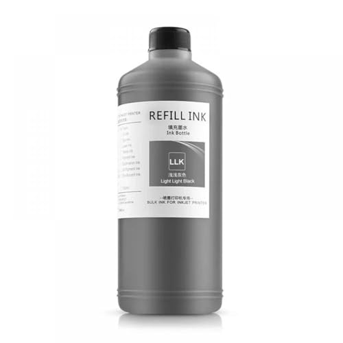 CUAWBAPF 1000 ml Farbstofftinte kompatibel mit Stylus Pro 4000 4800 4880 7800 7880 9800 9880 7500 7600 9500 9600 9400 9450 9400 4450 4400 Drucker(1000ML-Dye-LLK) von CUAWBAPF