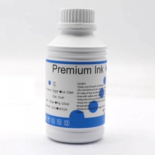 CUAWBAPF 1000 ml Flaschenpigmenttinte kompatibel mit W6200 W6400 W7200 W7250 W8200 W8200PG IPF9000S 9010S 9100 9110 9400 9400S 9410 9410 Tinte(1000ML-pigment-C) von CUAWBAPF