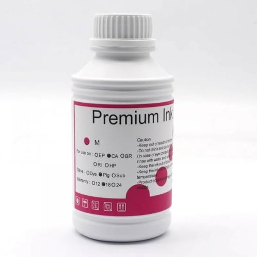 CUAWBAPF 1000 ml Flaschenpigmenttinte kompatibel mit W6200 W6400 W7200 W7250 W8200 W8200PG IPF9000S 9010S 9100 9110 9400 9400S 9410 9410 Tinte(1000ML-pigment-M) von CUAWBAPF