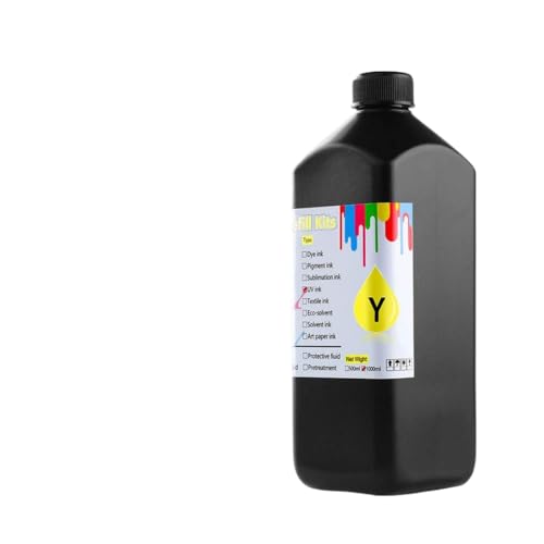 CUAWBAPF 1000 ml LED -Tinte weiche Hartverbindung mit verschiedenen Druckern, einschließlich Roland LEF -Serie und LEC -Serie(Y Soft uv) von CUAWBAPF