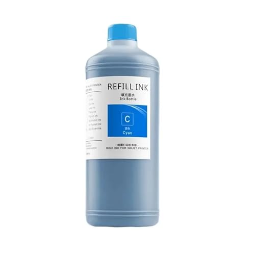 CUAWBAPF 1000 ml Pigmenttinte kompatibel mit T -Serie -Druckern T3080 T5080 T7080 T3280 T5280 T7280 T3250 T5250 T7250 T3050 T5050 P10080 P20080 P100000000(1000ML-Pigment-C) von CUAWBAPF