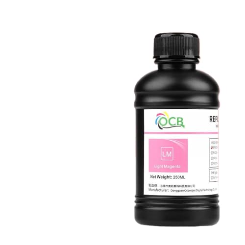 CUAWBAPF 250 ml LED -Tinte Kompatibel mit kompatibel mit L800 L805 L1800 R290 R330 1390 1400 1410 Drucker -Tintengloss- und Matt -Finish -Optionen(Soft - 250ml LM) von CUAWBAPF