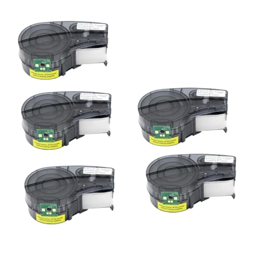 CUAWBAPF 5 oder 10 Packersatz-Chip-Etiketten Klebeband kompatibel mit M21-750-427 Kompatibel mit Handheld M210 M211- und M210-Lab-Etikettenmaschinen(5PC New M21-750-427) von CUAWBAPF