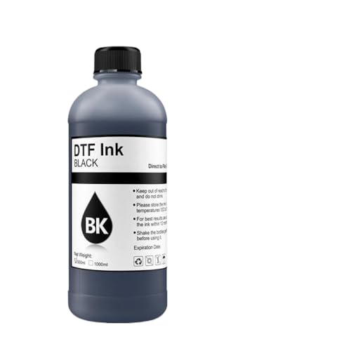 CUAWBAPF 500 ml DTF Tinte 5 Farbkompatibel Kompatibel mit direkte Druckfilmwärmeübertragung auf PET -Film Hot Melt Pulver Transfer Film(Yellow 500ML) von CUAWBAPF