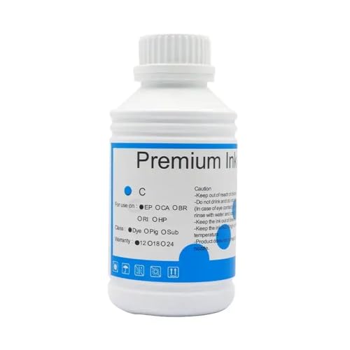 CUAWBAPF 500 ml Farbstofftintenkompatibel mit Plottermodellen IPF831 IPF825 IPF771 IPF750 TM5300 TM5200(C Dye Ink 500ML) von CUAWBAPF