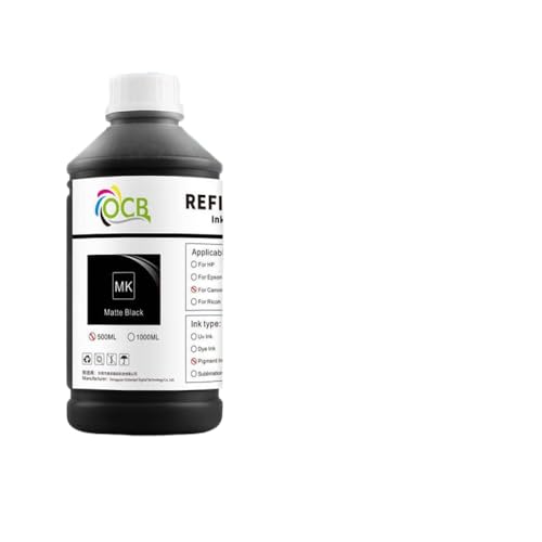 CUAWBAPF 500 ml Pigmenttinte kompatibel mit PFI-1700 57 12 Farben für Pro 2000 4000 4100 6000 4000S 6000S 6100S Drucker(MBK - 1 Piece) von CUAWBAPF