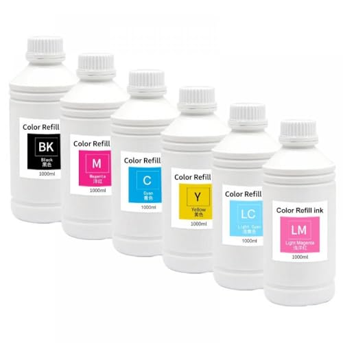 CUAWBAPF 6 Farben 1000ml Farbstofftinte -Set kompatibel mit Fuji DX100 Druckern T7811 T7812 T7816 und D700 T7821 T7826 CUAWBAPF 6 Farben 1000ml Farbstofftinte -Set kompatibel mit Fuji DX100 Druckern T7811 T7812 T7816 und D700 T7821 T7826 von CUAWBAPF