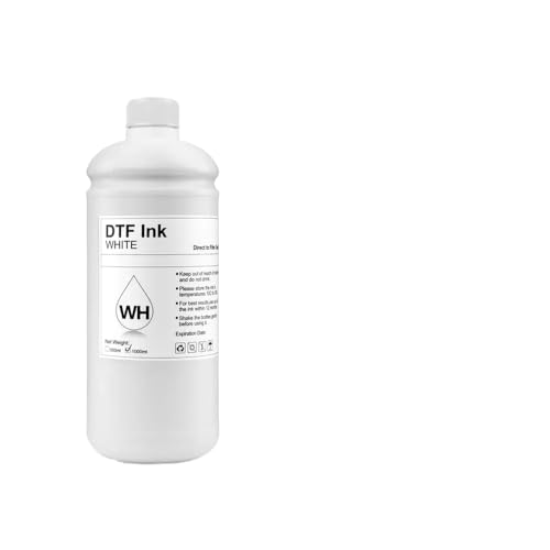 CUAWBAPF 6PCS 1000 ml DTF -Tinte 2White für Tintenübertragung auf DTF -Film kompatibel mit Direct Transfer PET -Film für den L1800 -Druck(High-BK-C-M-Y-2WH) von CUAWBAPF