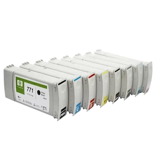 CUAWBAPF 775 ml überholte Patrone mit Pigmenttinte kompatibel mit DesignJet Z6200 Z6600 Z6800 Kompatibel mit Alternative zu 771 Mehrfachfarbenoptionen(1 Set) von CUAWBAPF