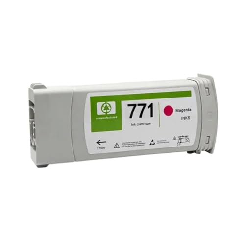 CUAWBAPF 775 ml überholte Patrone mit Pigmenttinte kompatibel mit DesignJet Z6200 Z6600 Z6800 Kompatibel mit Alternative zu 771 Mehrfachfarbenoptionen(Magenta) von CUAWBAPF
