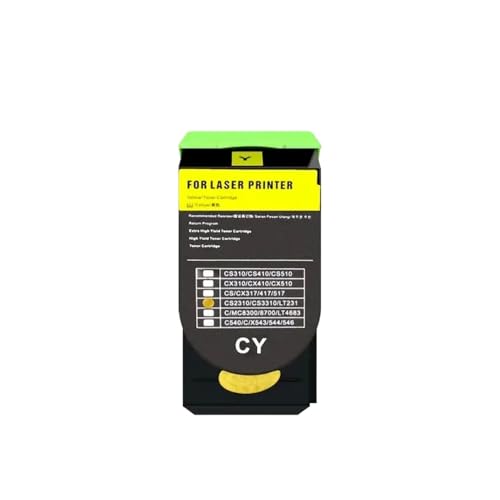CUAWBAPF CS310 Compatible Pulver Box Kompatibel mit CS310 CS410 CS510 CX310 CX410 CX510 -Drucker(CS310 Yellow) von CUAWBAPF