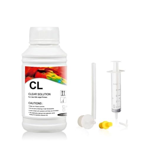 CUAWBAPF DTF Printhead Cleaninglösung Flüssigkeit mit verschiedenen DTF -Druckern Ink Cleaner Kompatibel mit R1390 L1800 DX5 4720 I3200 DTF -Druckmaschinen kompatibel(1000ML Cleaner) von CUAWBAPF