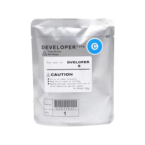 CUAWBAPF DV321 DV 321 Entwicklerpulver Kompatibel mit die kompatible Verwendung mit C221 C224 C258 C284 C364 C454 C554 C281 CMYK 250 g pro Beutel(DV321-Cyan) von CUAWBAPF