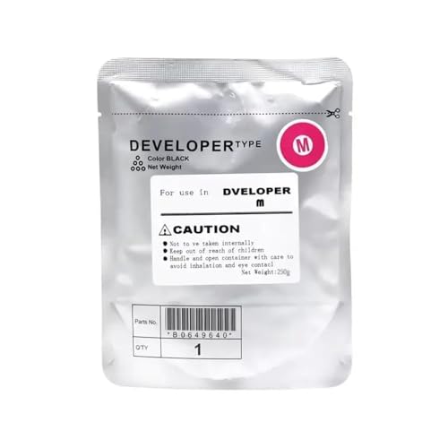 CUAWBAPF DV321 DV 321 Entwicklerpulver Kompatibel mit die kompatible Verwendung mit C221 C224 C258 C284 C364 C454 C554 C281 CMYK 250 g pro Beutel(DV321-Magenta) von CUAWBAPF