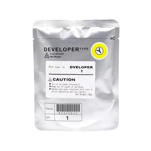 CUAWBAPF DV321 DV 321 Entwicklerpulver Kompatibel mit die kompatible Verwendung mit C221 C224 C258 C284 C364 C454 C554 C281 CMYK 250 g pro Beutel(DV321-Yellow) von CUAWBAPF