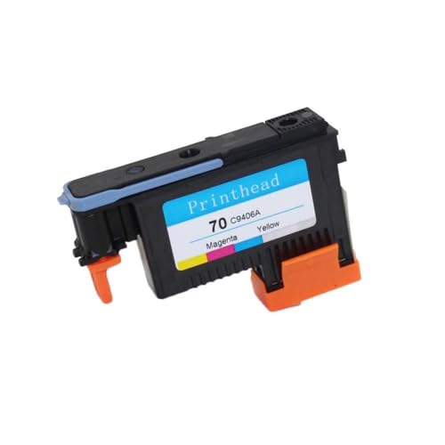 CUAWBAPF Ersatz PrinThead C9404A C9407A C9406A C9405a kompatibel mit 70 Kompatibel mit DesignJet Z2100 Z3100 Z5200 Z3200 Drucker(C9406A M Y) von CUAWBAPF