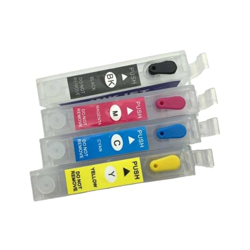 CUAWBAPF Kompatible, nachfüllbare Tintenpatrone Set für Stylus S20 S21 SX100 SX105 SX115 SX110 SX210 SX215 SX218 SX415 T0891 T0892 T0893 T0894(with Chip) von CUAWBAPF