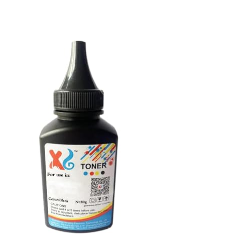 CUAWBAPF Kompatible Farbtoner -Pulver -Set 4x50 g Kompatibel mit Verschiedene Drucker, einschließlich C3426 C3426DW MC3426 MC3426ADW C3326DW MC3224ADWE MC3326ADWE C3224DW MC3224DWE(50G Black Powder) von CUAWBAPF