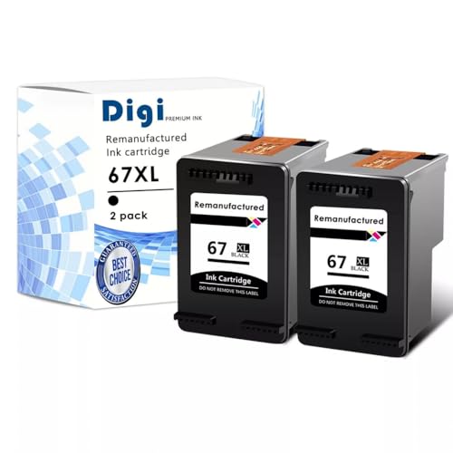 CUAWBAPF Kompatible Tintenpatrone 1/2 Pack Kompatibel mit 67XL 67 XL DESKJET 2755 2742E All in einem Drucker(2PK) von CUAWBAPF