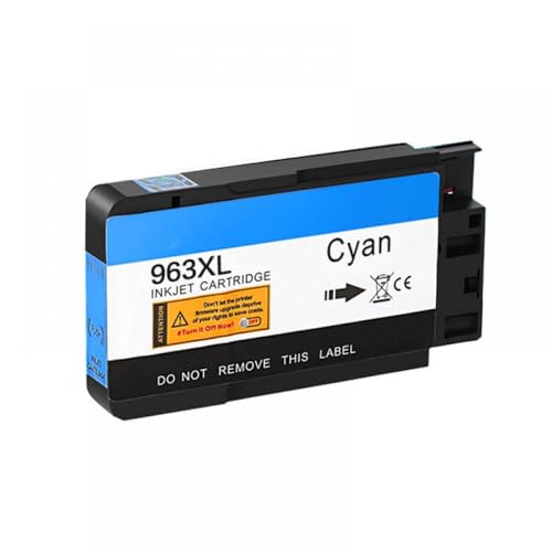 CUAWBAPF Kompatible Tintenpatrone Kompatibel mit 963xl kompatibel mit OfficeJet Pro 9010 Serie 9012 9013 9014 9015 9016 9018 9019 9020 9022 9023 9025 9026(Cyan) von CUAWBAPF