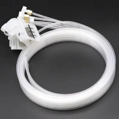 CUAWBAPF Kompatibler R330 Tintendämpfer Kompatibel mit R330 R320 L800 L805 L1800 R1390 R2000 R1900 R1800 mit 6 Zeilen -Tintenrohr -Set(2M White) von CUAWBAPF