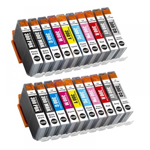 CUAWBAPF PFI-300 PFI300 kompatible Tintenpatrone für ImagePrograf Pro-300 in Packungen von 10 20 oder 30 erhältlich(PFI-300-20pcs 2set) von CUAWBAPF