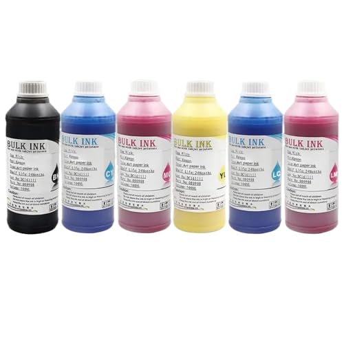 CUAWBAPF Universal 500ml Farbstofftinte kompatibel mit Tintenstrahldruckern PFI-101 102 107 701 703 706 707 1401 1411 IPF-670 680 685 770 780 785(Blue) von CUAWBAPF