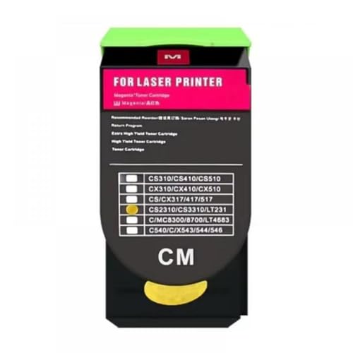Kompatible 8,5K 5K Toner -Patrone Kompatibel mit CS421 CS421DN CS421ADN CS522 CS522ADE CS521 CS521DN CS622 CS622DE CX421 CX421ADN CX421DN(M 78C6XM0 5K AUS) von CUAWBAPF