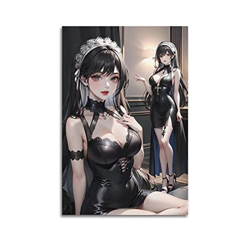 Anime Sexy Girl Poster Hot Girl Lady Poster Dekorative Malerei Leinwand Wand & Kunstbild Druck Moderne Familie Schlafzimmer Dekor 60 x 90 cm von CUBBLE