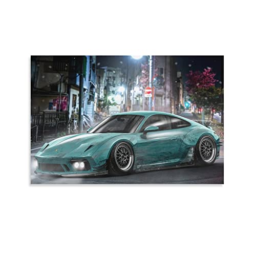 JDM Auto-Poster für 911 Tokyo Racing Car Supercar Sport Auto Poster Dekorative Malerei Leinwand Wandposter und Kunstbild Druck Moderne Familie Schlafzimmer Dekor Poster 60 x 90 cm von CUBBLE