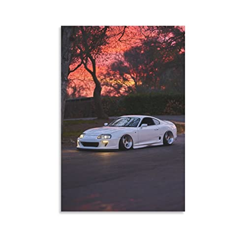 JDM Legend Sports Car White for Supra 2jz Racing Car Poster Dekorative Malerei Leinwand Wandposter und Kunstbild Druck Modern Familie Schlafzimmer Dekor Poster 60 x 90 cm von CUBBLE