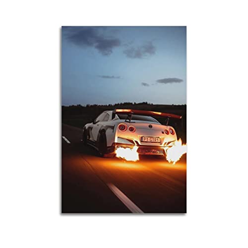 JDM Sportauto-Poster für NISMO GTR R35 Rennauto-Poster, dekoratives Gemälde, Leinwand, Wand- und Kunstbild, modernes Familien-Schlafzimmer, Dekoration, 60 x 90 cm von CUBBLE
