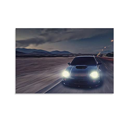 JDM Sportauto-Poster für Subaru WRX STI Rennwagen, klassisches Auto, Superauto, dekoratives Gemälde, Leinwand, Wand und Kunstbild, Druck, modernes Familien-Schlafzimmer, Dekoration, 60 x 90 cm von CUBBLE