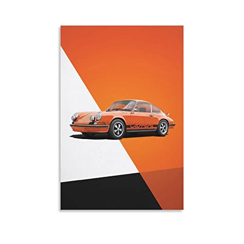 Klassisches Supercar Poster für 911 RS 1973 Retro Rennwagen Sportwagen Poster Dekorative Malerei Leinwand Wand & Kunstdruck Moderne Familie Schlafzimmer Dekor 50 x 75 cm von CUBBLE