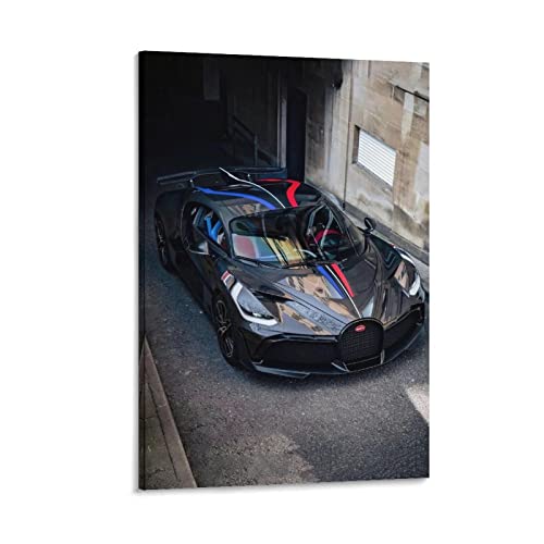 Rennauto-Poster für Bugatti Divo Supercar Sportauto Poster Dekorative Malerei Leinwand Wand & Kunstbild Druck Moderne Familie Schlafzimmer Dekor 12x18inch (30x45cm) von CUBBLE