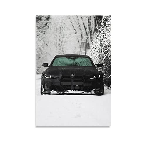 Sportauto-Poster für BMW G80 M3 Super Car Racing Car Poster Dekorative Malerei Leinwand Wand & Kunstbild Druck Moderne Familie Schlafzimmer Dekor 60 x 90 cm von CUBBLE