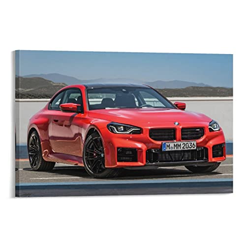 Sportauto-Poster für BMW G87 M2 Rennwagen, Supercar, Hyperauto, dekoratives Gemälde, Leinwand, Wand und Kunstbild, Druck, modernes Familien-Schlafzimmer, Dekoration, 60 x 90 cm von CUBBLE