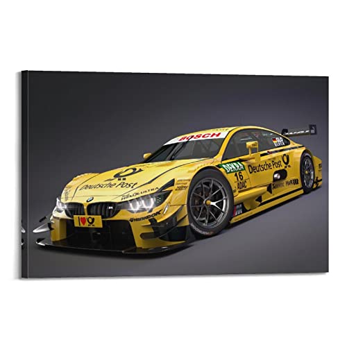 Sportauto-Poster für BMW M4 DTM Supercar Rennauto-Poster, dekoratives Gemälde, Leinwand, Wand- und Kunstbild, modernes Familien-Schlafzimmer, 30 x 45 cm von CUBBLE