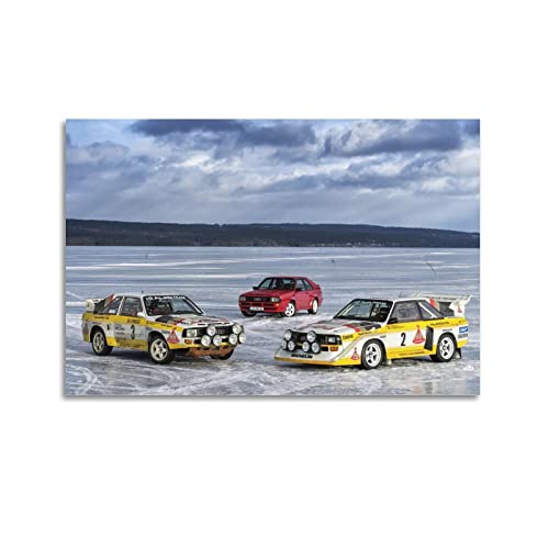 Sportwagen-Poster für Audi Quattro S1 Supercar Rennwagen Poster Dekorative Malerei Leinwand Wand & Kunstbild Druck Moderne Familie Schlafzimmer Dekor 60 x 90 cm von CUBBLE