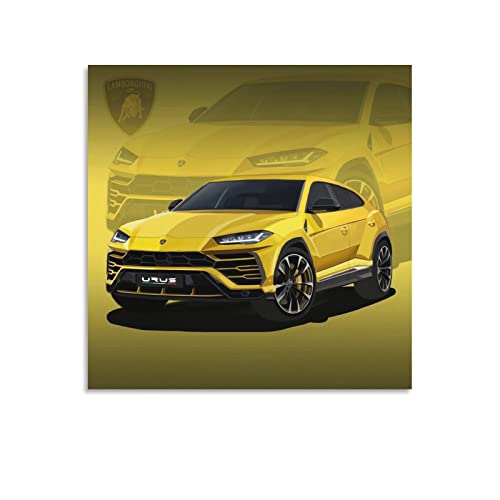 Super Auto-Poster für Lamborghini Urus SUV Rennwagen Sportwagen Poster Dekorative Malerei Leinwand Wand & Kunstbild Druck Moderne Familie Schlafzimmer Dekor 40 x 40 cm von CUBBLE